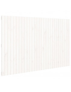 Testiera da Parete Bianca 185x3x110 cm Legno Massello di Pino 2