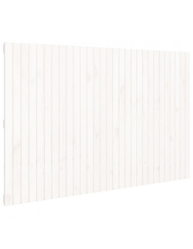 Testiera da Parete Bianca 185x3x110 cm Legno Massello di Pino
