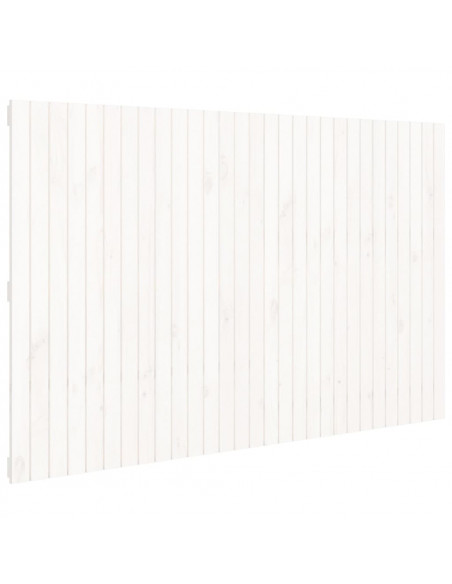 Testiera da Parete Bianca 185x3x110 cm Legno Massello di Pino