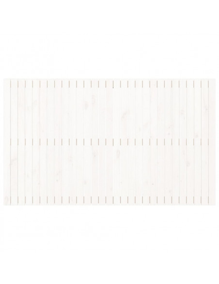 Testiera da Parete Bianca 185x3x110 cm Legno Massello di Pino