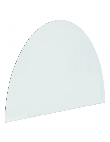 Lastra in Vetro per Caminetto Semicircolare 800x600 mm