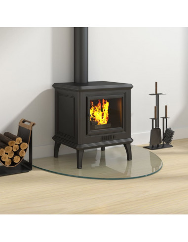 Lastra in Vetro per Caminetto Semicircolare 800x600 mm