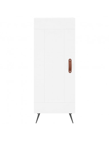 Credenza Bianca 34,5x34x180 cm in Legno Multistrato