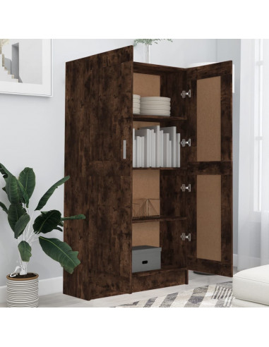 Libreria Rovere Fumo 82,5x30,5x150 cm in Legno Multistrato