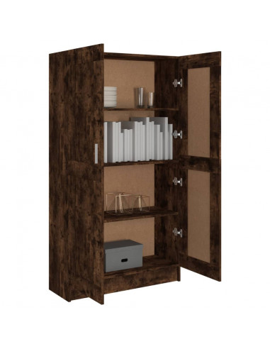 Libreria Rovere Fumo 82,5x30,5x150 cm in Legno Multistrato
