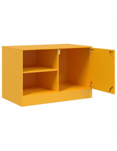 Mobili TV 2 pz Giallo Senape 67x39x44 cm in Acciaio 2