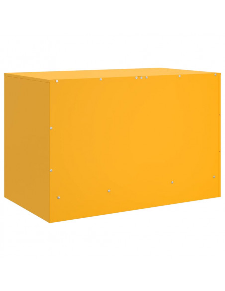 Mobili TV 2 pz Giallo Senape 67x39x44 cm in Acciaio
