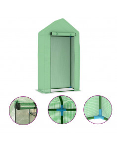 Serra con Struttura in Acciaio 0,5 m² 1x0,5x1,9 m 2