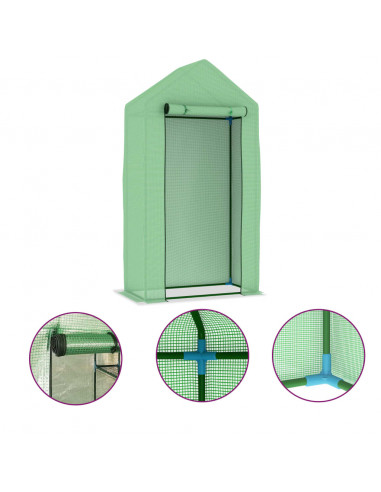 Serra con Struttura in Acciaio 0,5 m² 1x0,5x1,9 m