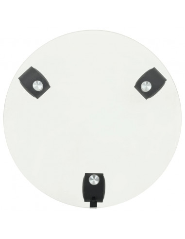 Pedane con Ruote per Piante 2pz in Vetro Temperato Rotondo 28cm