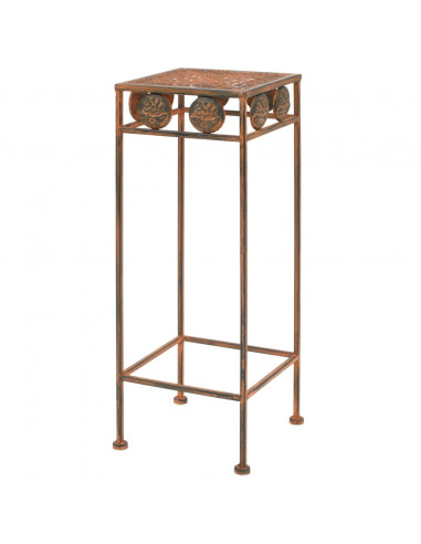 Set Piedistalli per Piante 3 pz Vintage Metallo Effetto Ruggine