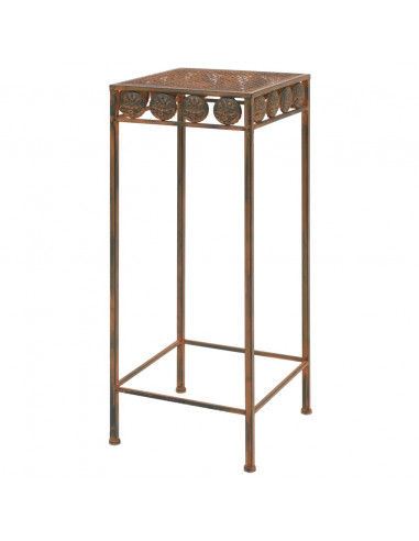 Set Piedistalli per Piante 3 pz Vintage Metallo Effetto Ruggine