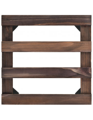 Pedane con Ruote per Piante 4 pz in Legno di Cedro 25x25 cm