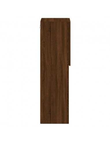 Mobile TV con Luci LED Rovere Marrone 30,5x30x102 cm