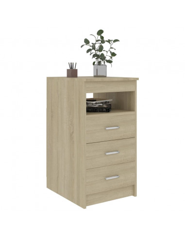 Cassettiera Rovere Sonoma 40x50x76 cm in Legno Multistrato