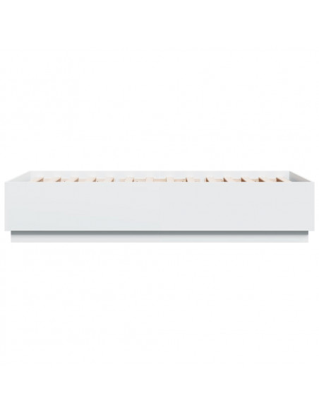 Giroletto con Luci LED Bianco 90x200 cm in Legno Multistrato