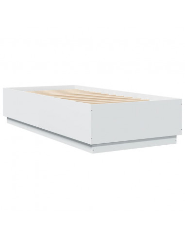 Giroletto con Luci LED Bianco 90x200 cm in Legno Multistrato