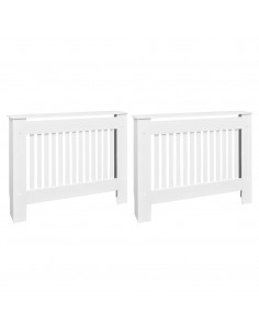 Copritermosifoni 2 pz in MDF 112 cm Bianco 2