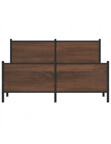 Giroletto senza Materaso in Metallo Rovere Marrone 160x200 cm
