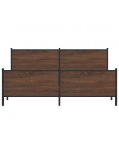 Giroletto senza Materaso in Metallo Rovere Marrone 193x203 cm