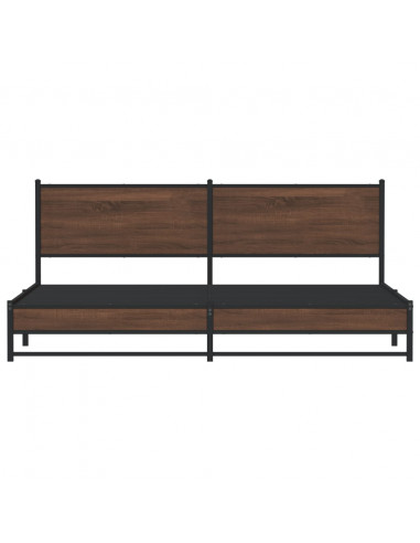 Giroletto senza Materaso in Metallo Rovere Marrone 193x203 cm