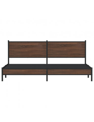 Giroletto senza Materaso in Metallo Rovere Marrone 193x203 cm