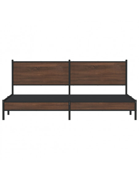 Giroletto senza Materaso in Metallo Rovere Marrone 193x203 cm