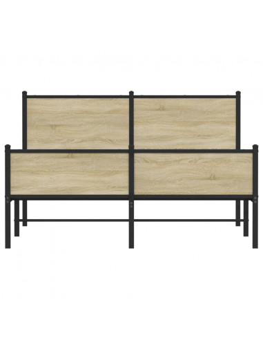 Giroletto senza Materaso in Metallo Rovere Sonoma 150x200 cm