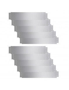 Pannelli Recinzione per Prato 10 pz Acciaio Zincato 100x20 cm 2
