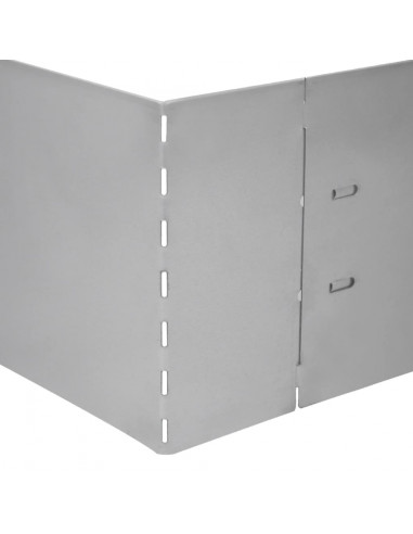 Pannelli Recinzione per Prato 10 pz Acciaio Zincato 100x20 cm