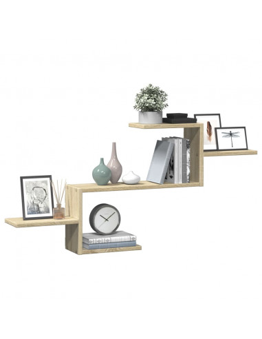 Scaffale a Parete Rovere Sonoma 104x15x49 cm in Truciolato