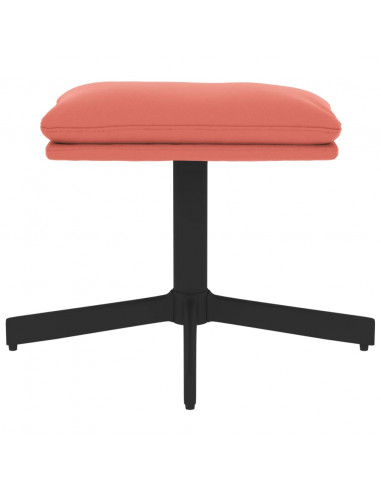 Poggiapiedi Rosa 60x60x36 cm in Velluto