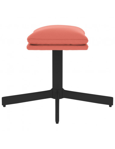 Poggiapiedi Rosa 60x60x36 cm in Velluto