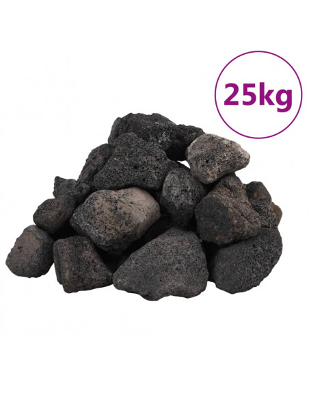 Rocce Vulcaniche 25 kg Nere 5-8 cm