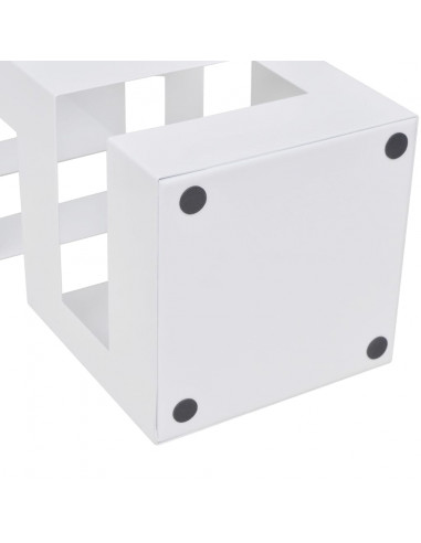 Portaombrelli Bastoni Passeggio Quadrato Acciaio 48,5 cm Bianco