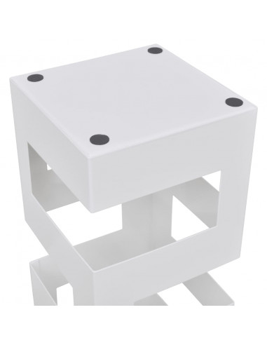 Portaombrelli Bastoni Passeggio Quadrato Acciaio 48,5 cm Bianco