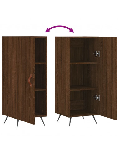 Credenza Rovere Marrone 34,5x34x90 cm in Legno Multistrato