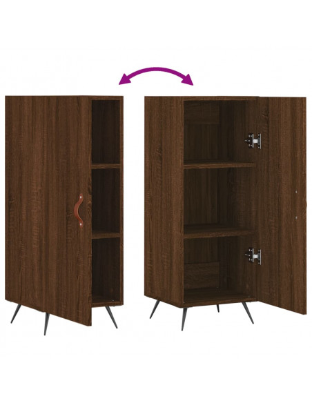 Credenza Rovere Marrone 34,5x34x90 cm in Legno Multistrato