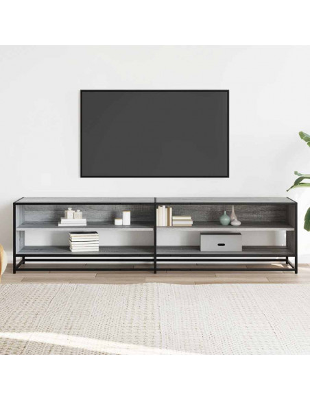 Mobile Porta TV Grigio Sonoma 180,5x40x46 cm in Truciolato