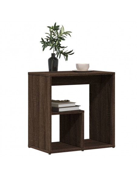 Tavolino da Salotto Rovere Marrone 50x30x50cm Legno Multistrato