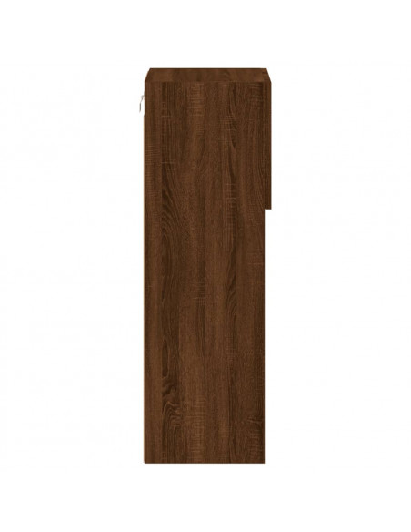 Mobile TV con Luci LED Rovere Marrone 30,5x30x90 cm