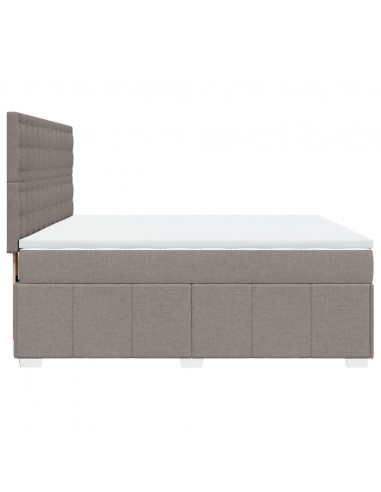 Giroletto a Molle con Materasso Tortora 180x200 cm in Tessuto