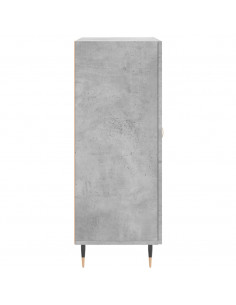 Credenza Grigio Cemento 69,5x34x90 cm in Legno Multistrato 2