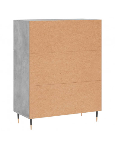 Credenza Grigio Cemento 69,5x34x90 cm in Legno Multistrato