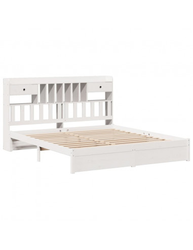 Giroletto con Libreria senza Materasso 180x200 cm in Legno Pino