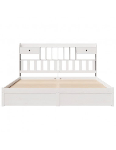 Giroletto con Libreria senza Materasso 180x200 cm in Legno Pino