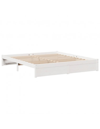 Giroletto con Libreria senza Materasso 180x200 cm in Legno Pino