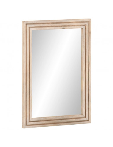 Specchio da Bagno 50x70 cm in Legno Massello di Mango e Vetro