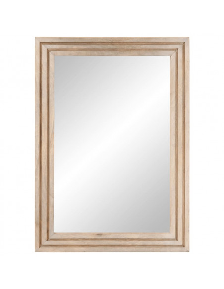Specchio da Bagno 50x70 cm in Legno Massello di Mango e Vetro