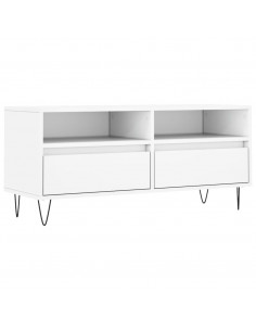 Mobile Porta TV Bianco 100x34,5x44,5 cm in Legno Multistrato 2
